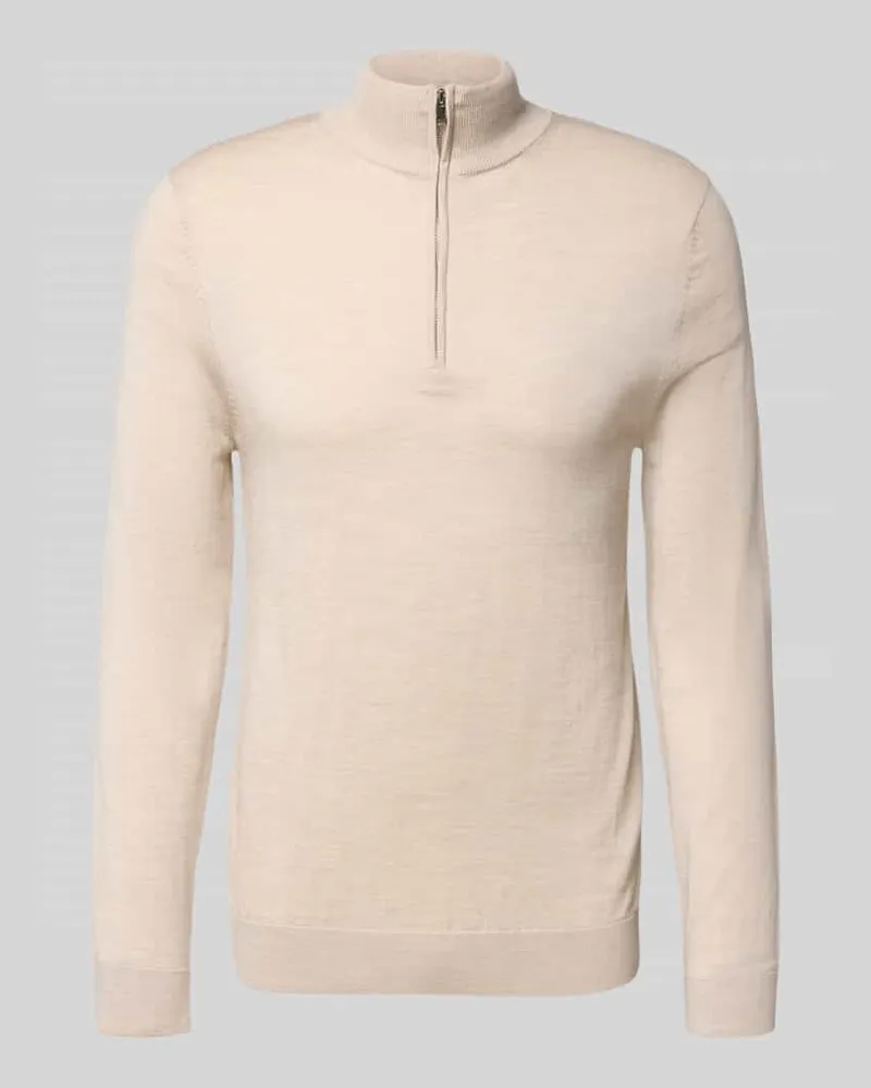 Selected Homme Regular Fit Troyer aus reiner Wolle Modell 'TRAY 