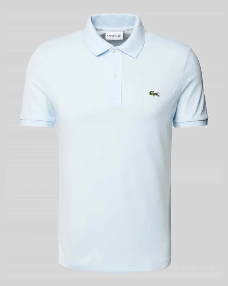 Lacoste Slim Fit Poloshirt mit Label-Patch Modell 'PIQUE Hellblau