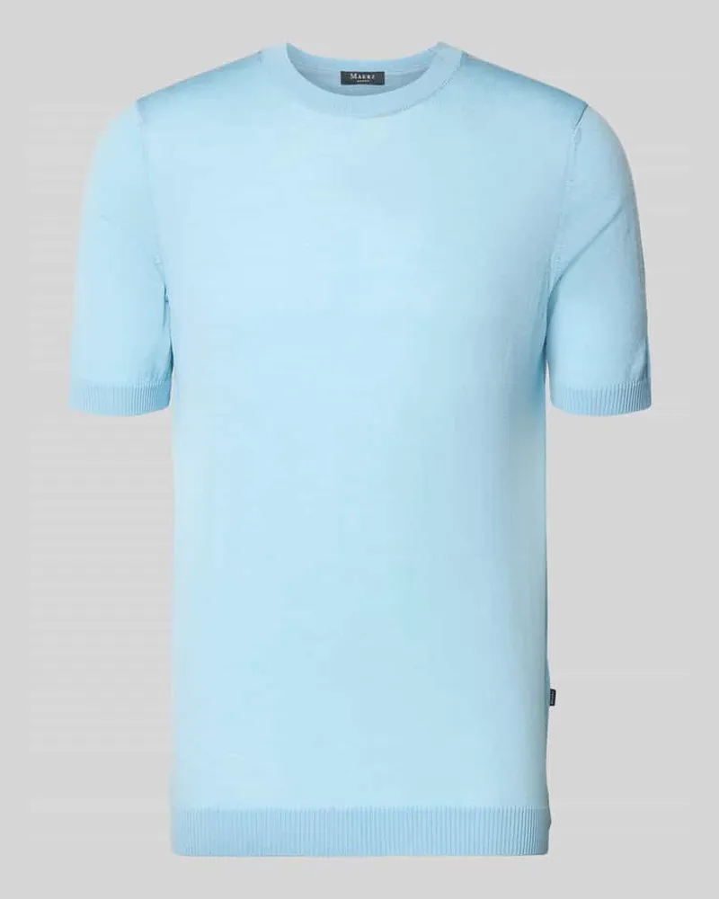 Maerz Strickshirt mit Rundhalsausschnitt Aqua