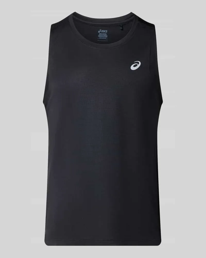 Asics Regular Fit Tanktop mit Logo-Print Modell 'Core Black
