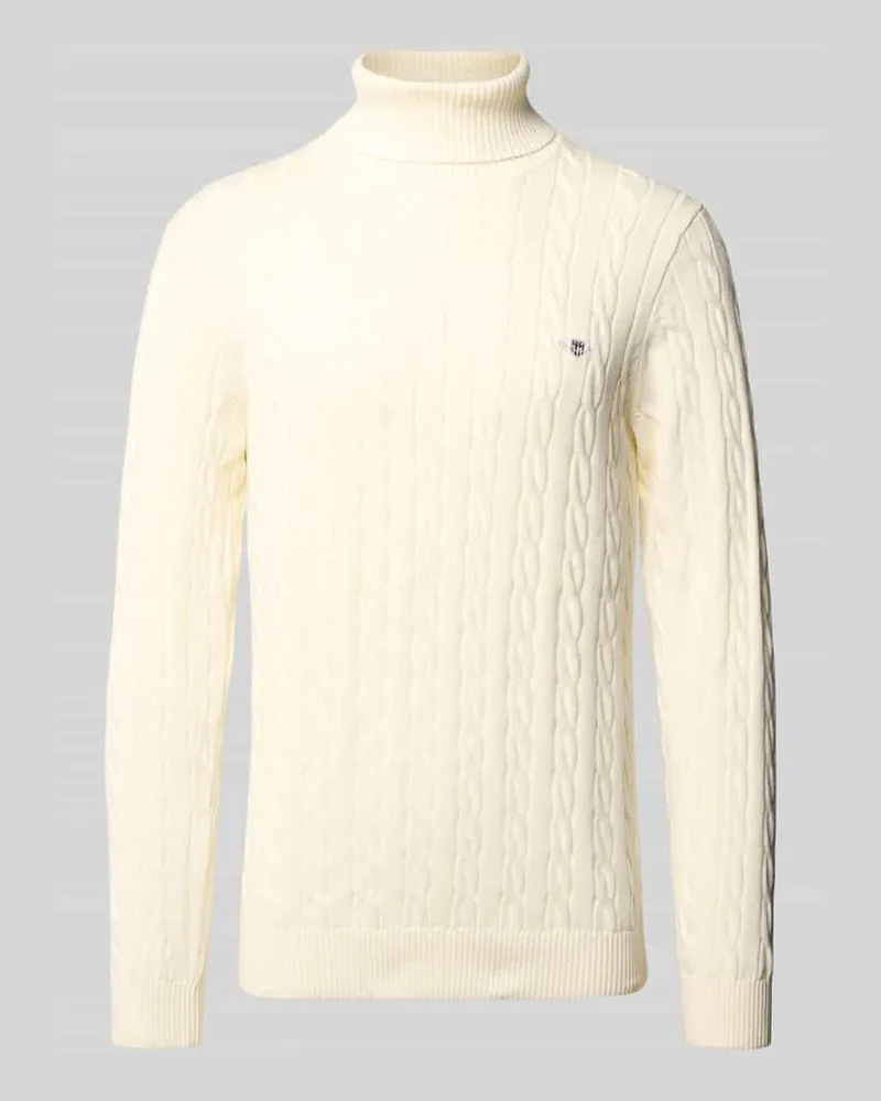 Gant Strickpullover mit gerippten Abschlüssen 