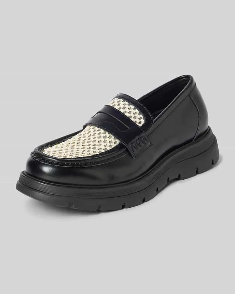 Steve Madden Loafer mit Kontrastbesatz Modell 'RAIDEN Black