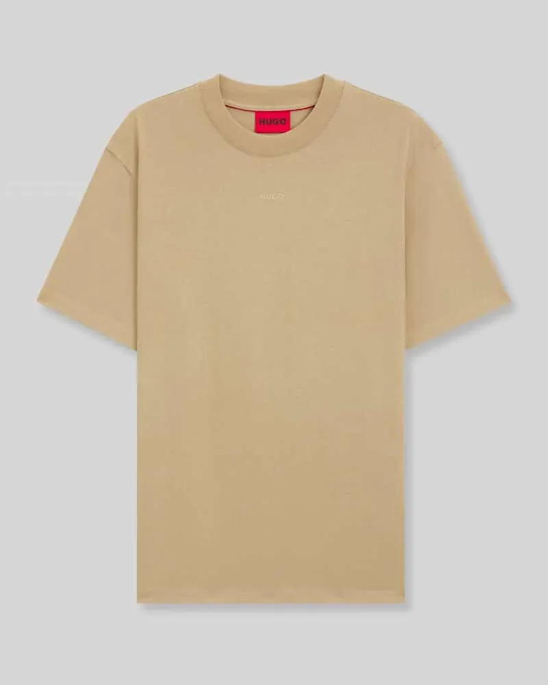 HUGO BOSS Regular Fit T-Shirt aus reiner Baumwolle Modell 'DAPOLINO Beige