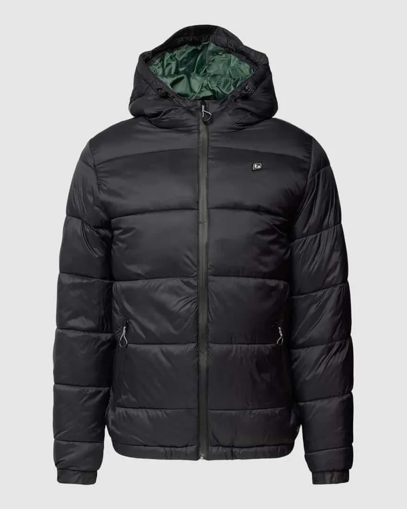 Blend Steppjacke mit Label-Detail Black