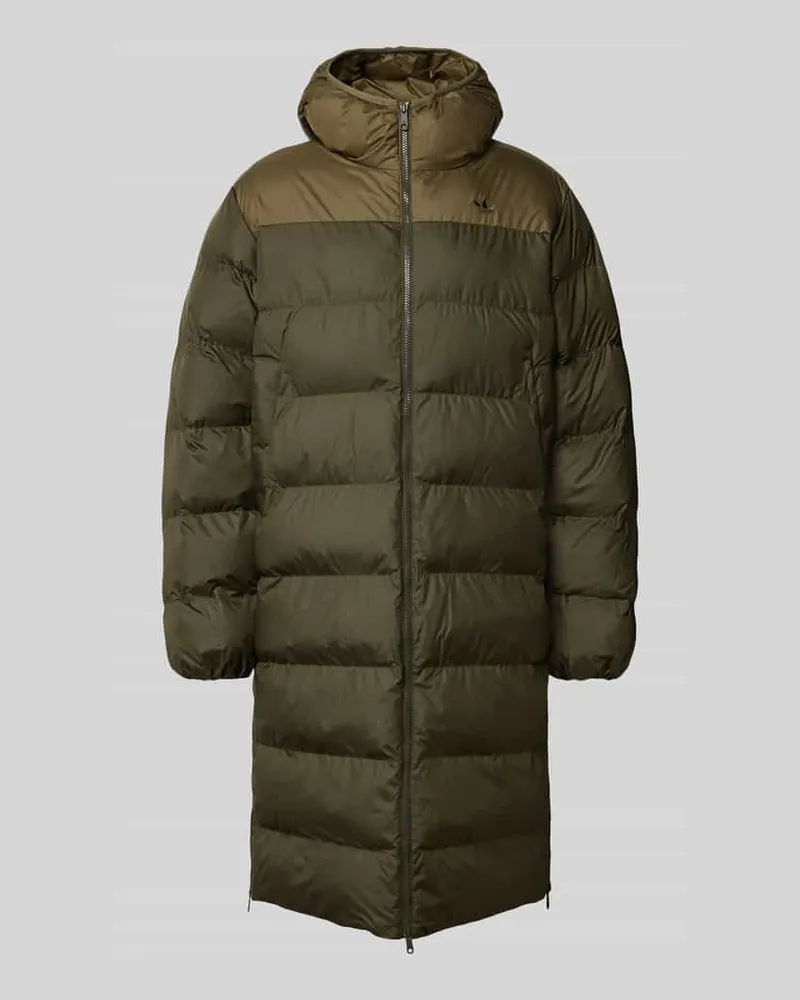 adidas Regular Fit Puffer Coat mit Reißverschluss Oliv