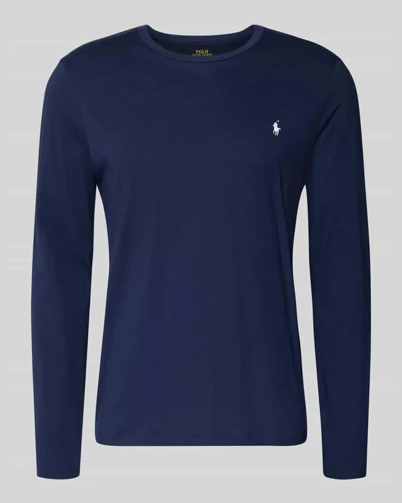 Ralph Lauren Longsleeve aus Baumwolle mit Label-Stitching Marine