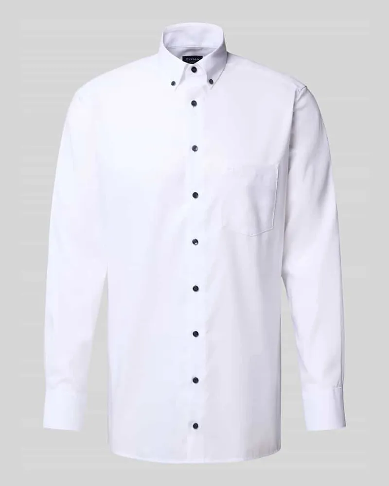 Olymp Modern Fit Businesshemd mit Button-Down-Kragen 