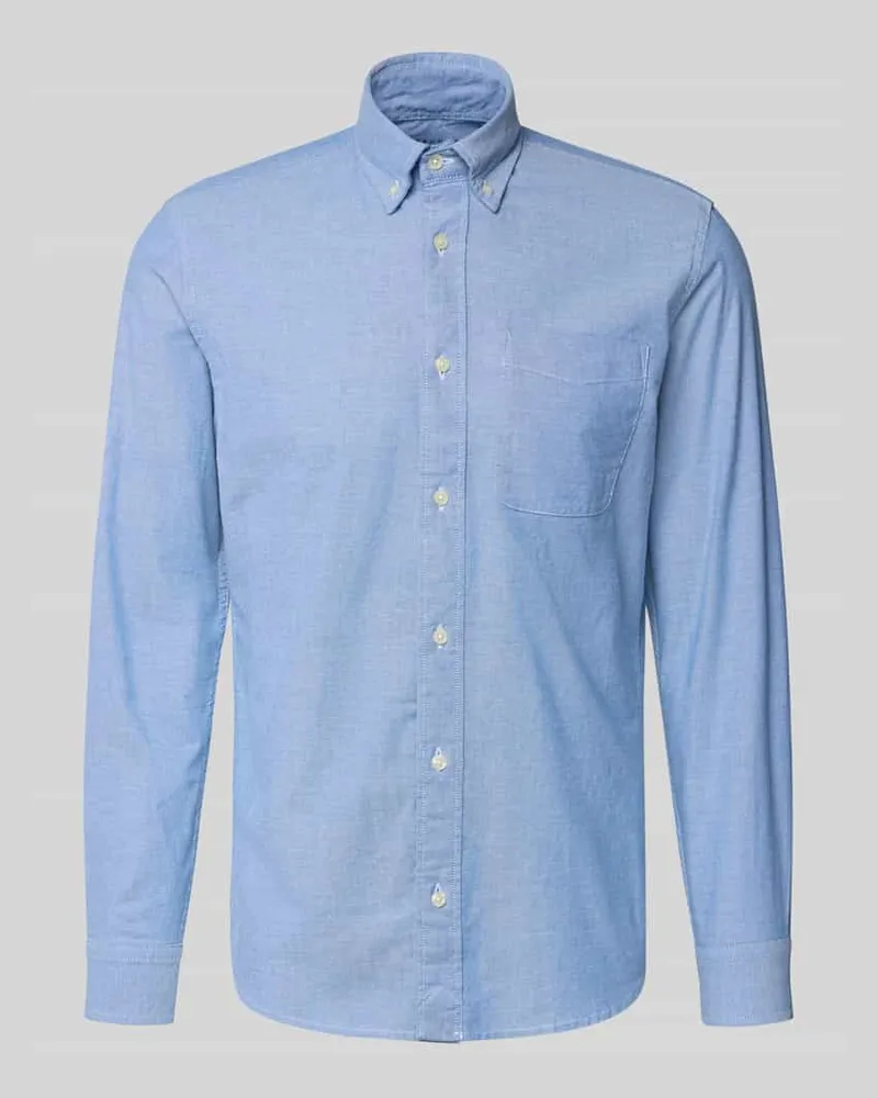 Jack & Jones Freizeithemd mit Knopfleiste Hellblau