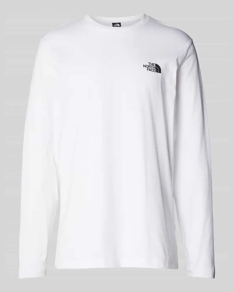 The North Face Longsleeve mit Label-Print Weiss