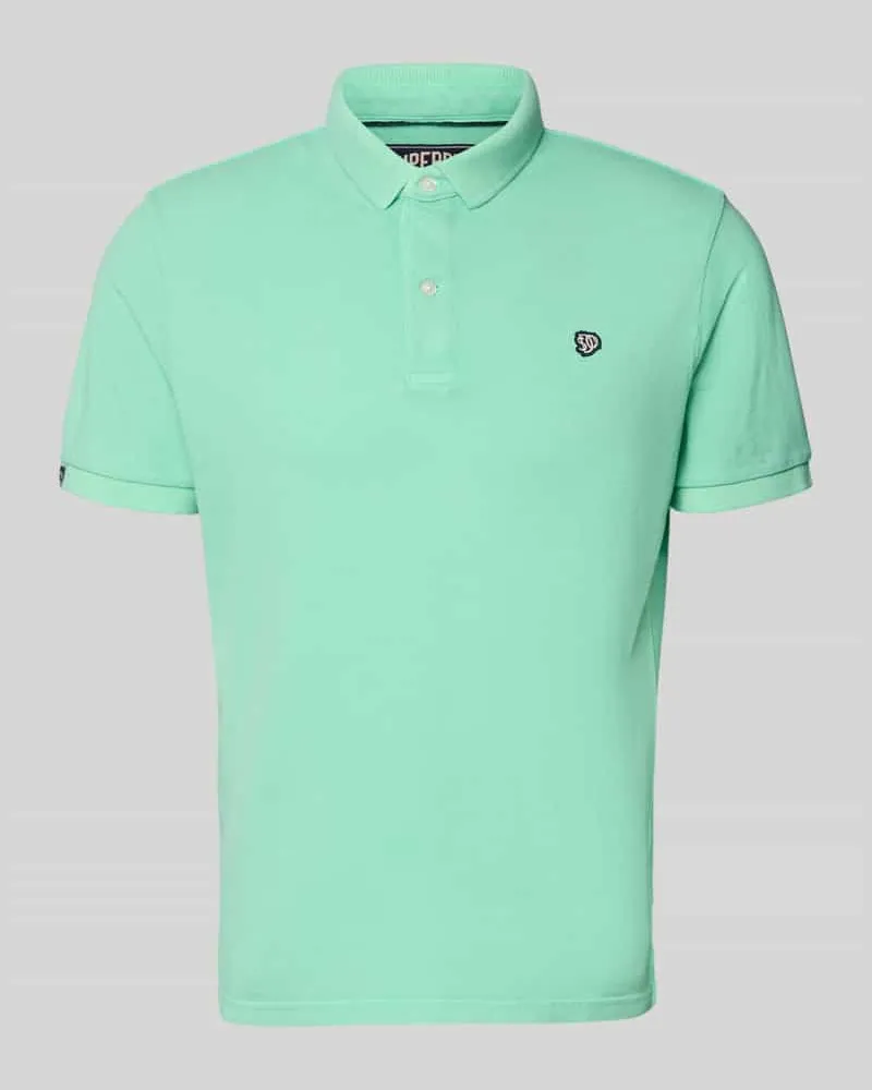 Superdry. Regular Fit Poloshirt mit Logo-Stitching Mint