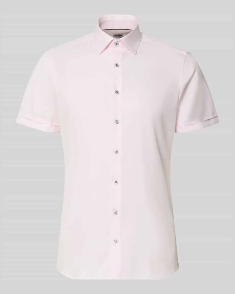 Olymp Slim Fit Business-Hemd mit Kentkragen Rosa