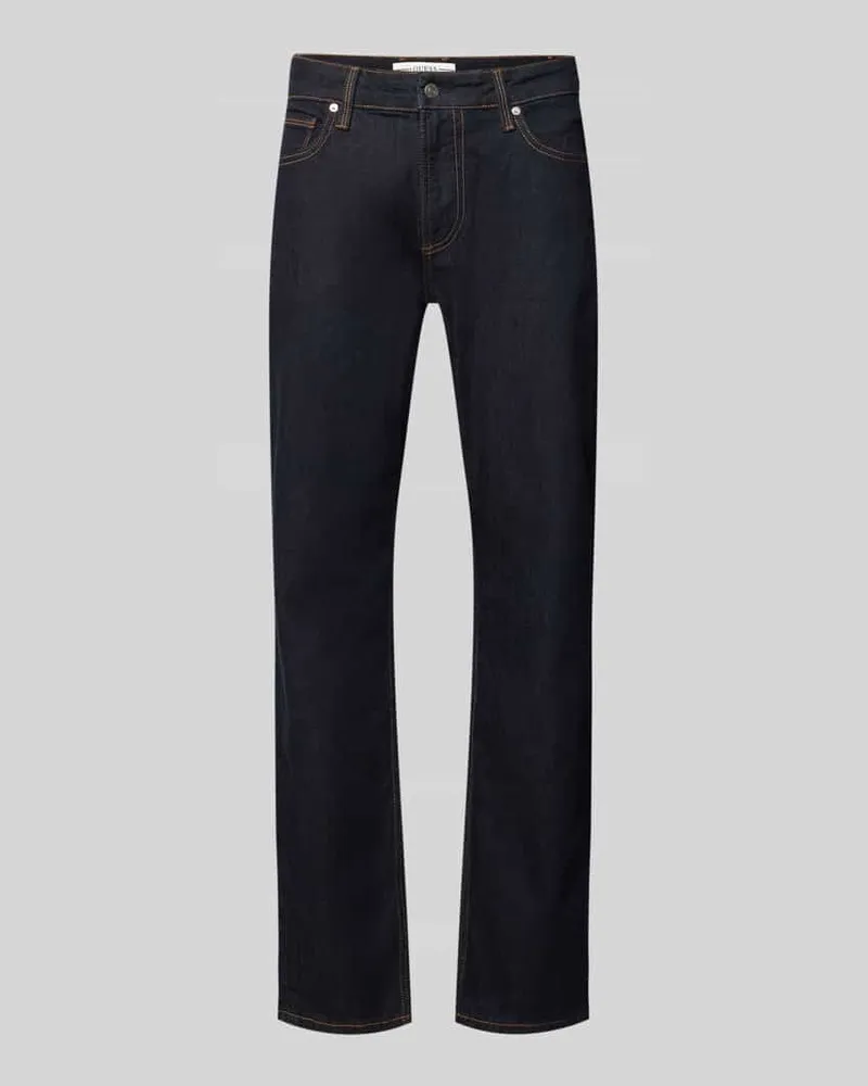Guess Straight Fit Jeans aus elastischem Baumwoll-Mix Modell 'ANGELS Jeansblau