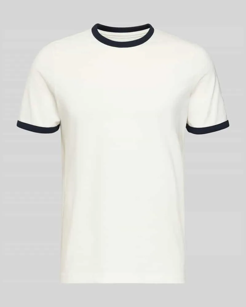 McNeal Slim Fit T-Shirt mit Rundhalsausschnitt Ecru