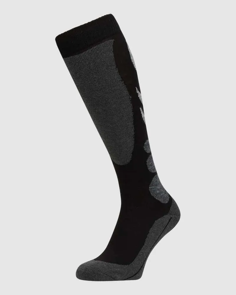 Camano Kniestrümpfe mit Woll-Anteil im 2er-Pack Black
