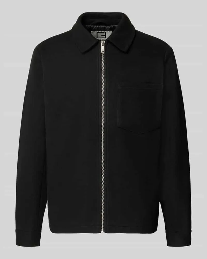 Casual Friday Jacke mit Brusttasche und Kentkragen Modell 'ROLFSTED Black