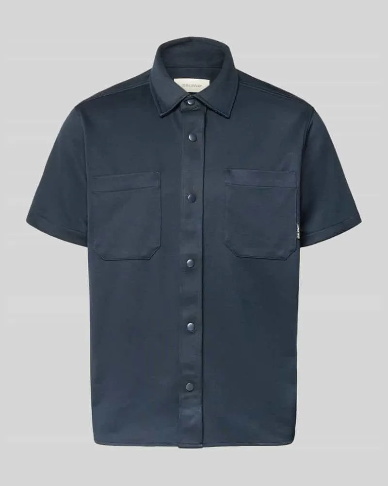 Blend Regular Fit Freizeithemd mit Brusttasche Modell 'ADRIAN Marine