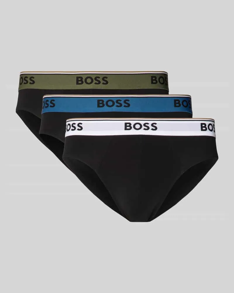 HUGO BOSS Slip aus Baumwoll-Mix 3er-Pack im Modell 'POWER Black