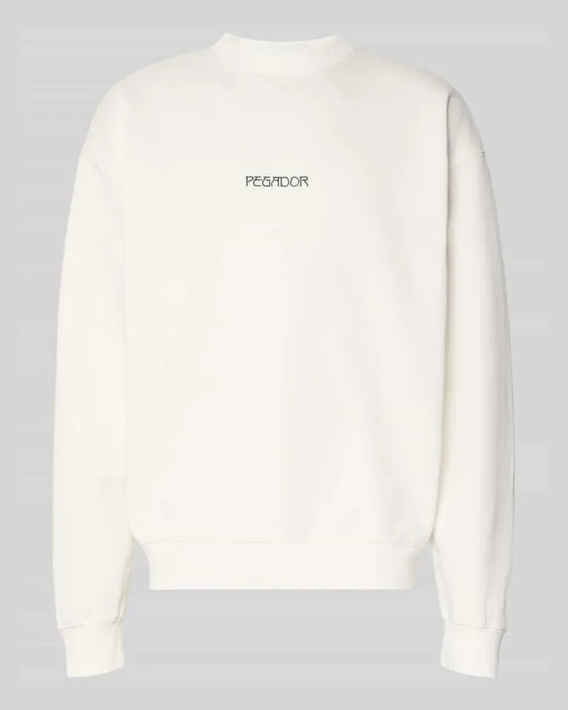 PEGADOR Oversized Sweatshirt mit Logo-Print Modell 'Stavoren Offwhite
