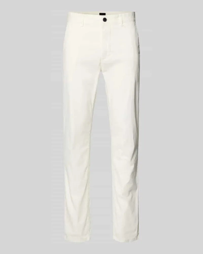 HUGO BOSS Slim Fit Chino aus Baumwoll-Mix Weiss