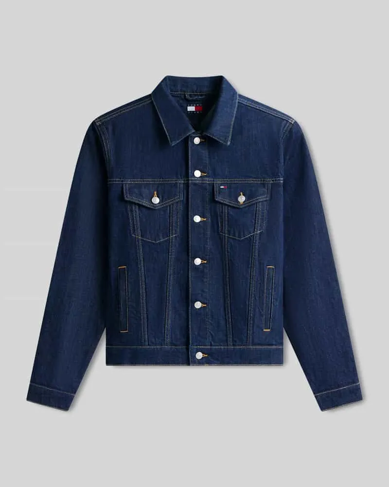 Tommy Hilfiger Regular Fit Jeansjacke aus Baumwoll-Mix Jeansblau