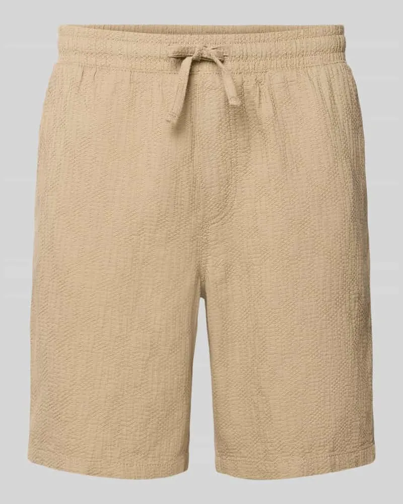 Jack & Jones Shorts mit Strukturmuster Modell 'JAIDEN Beige