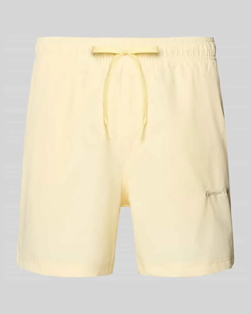 Jack & Jones Badehose mit Label-Stitching Modell 'MAUI Hellgelb