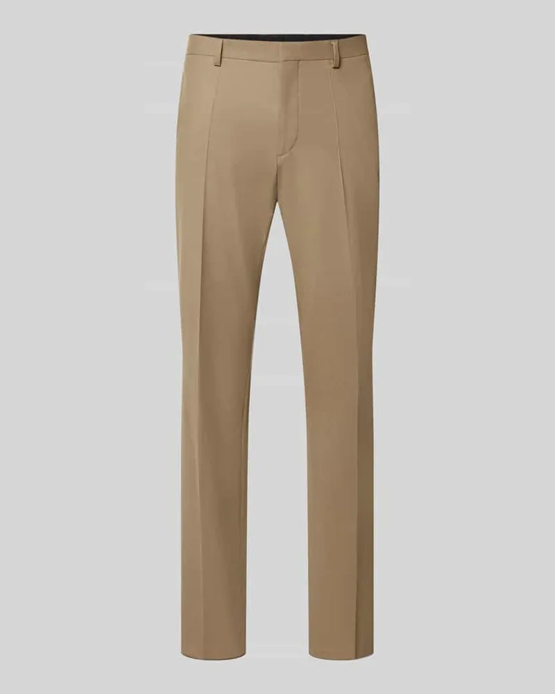 HUGO BOSS Super Slim Fit Anzughose aus Woll-Mix Modell 'Hesten253X Beige