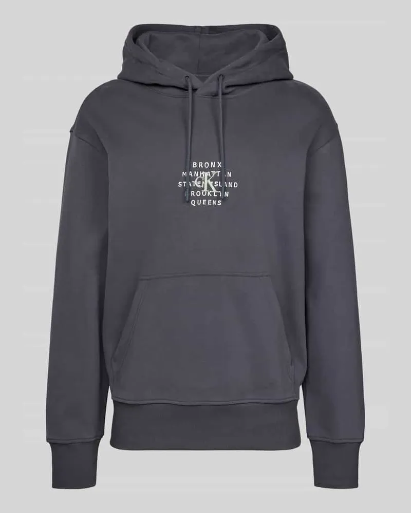 Calvin Klein Hoodie mit Label-Stitching Anthrazit