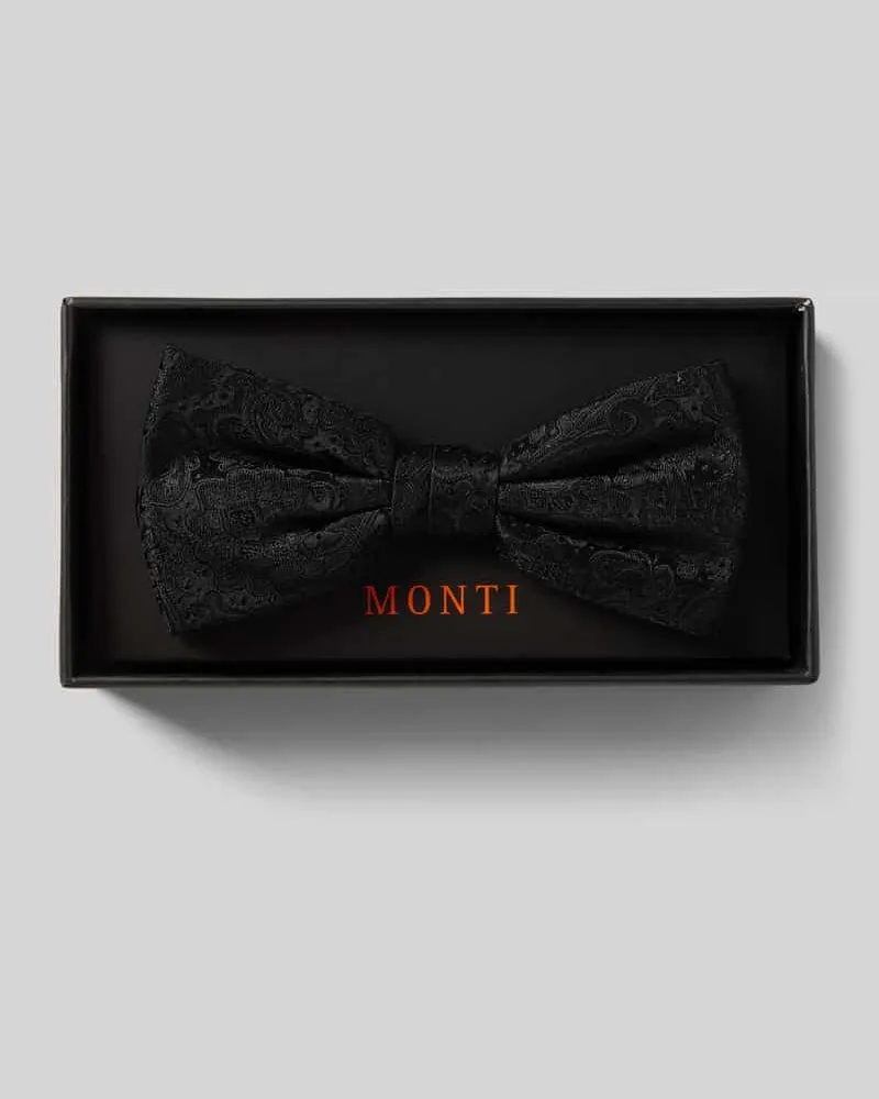 Monti Seidenfliege mit Paisley-Muster Modell 'Flavio Black