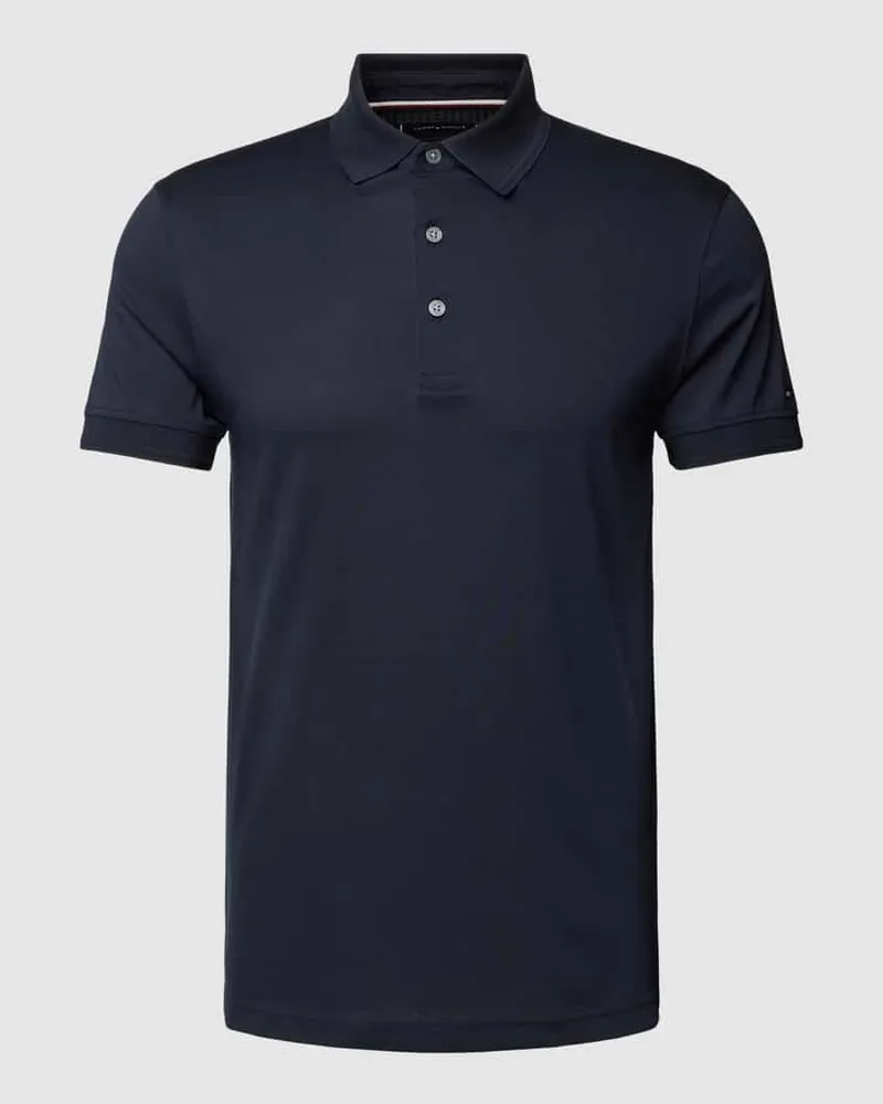 Tommy Hilfiger Regular Fit Poloshirt mit Logo-Stitching Dunkelblau