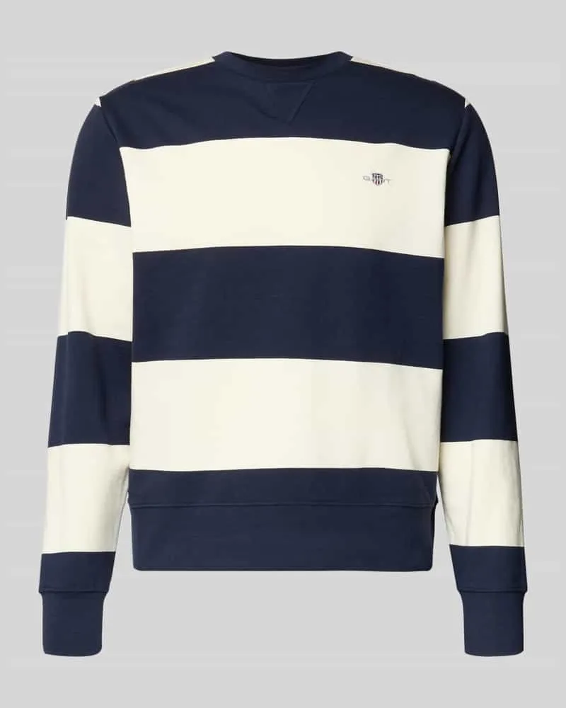 Gant Regular Fit Pullover in Strick-Optik Marine