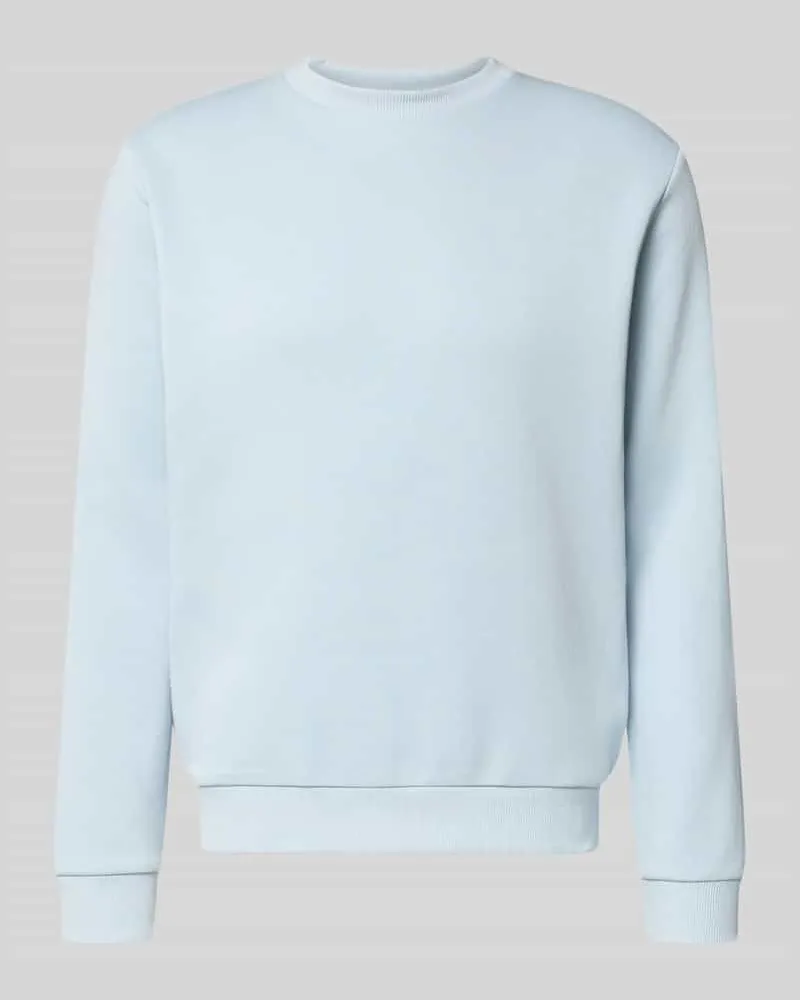 Jack & Jones Sweatshirt mit gerippten Abschlüssen Modell 'BRADLEY Hellblau