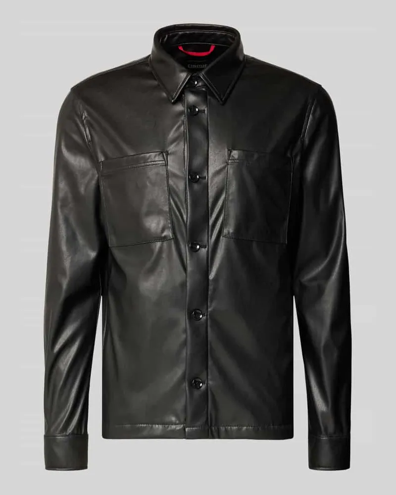 cinque Jacke in Leder-Optik Modell 'MESSI Black