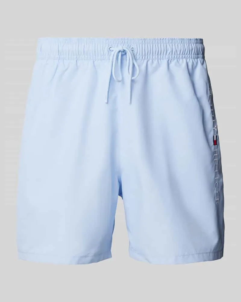 Tommy Hilfiger Regular Fit Badeshorts mit Label Stitching 