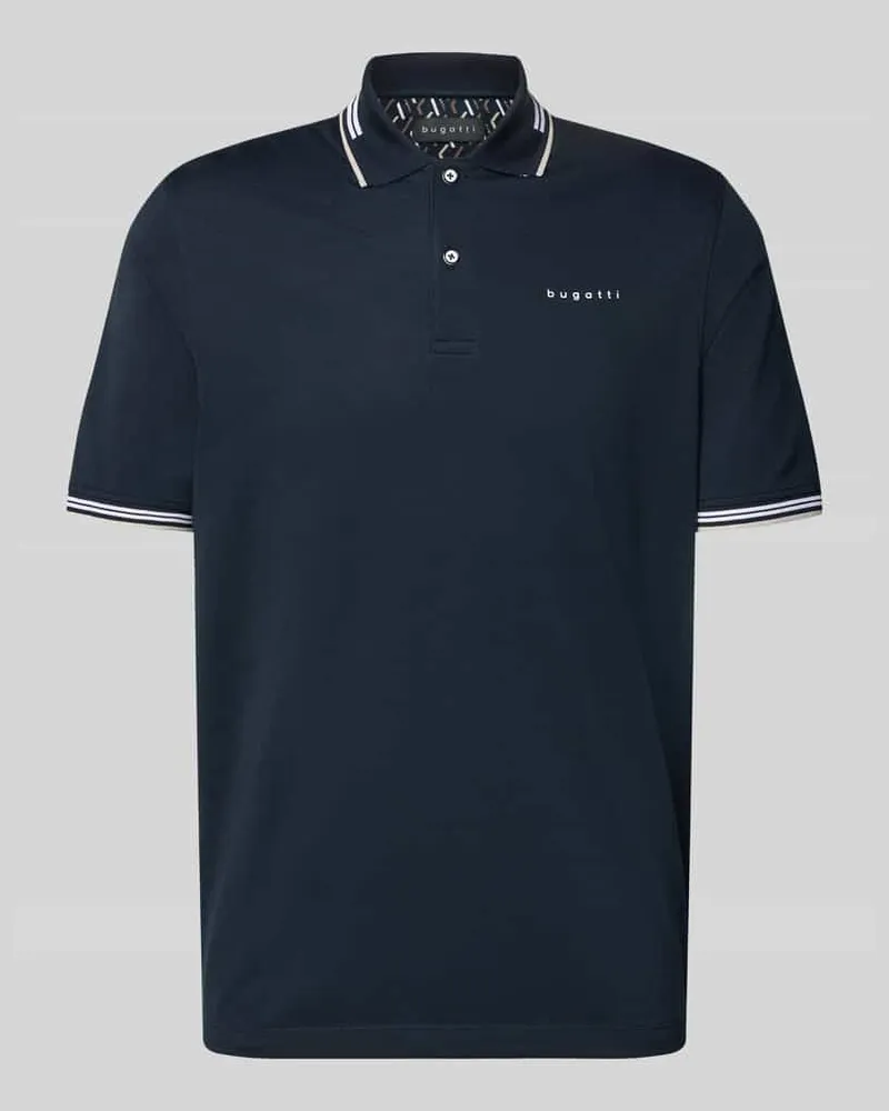 Bugatti Regular Fit Poloshirt mit Logo Marine