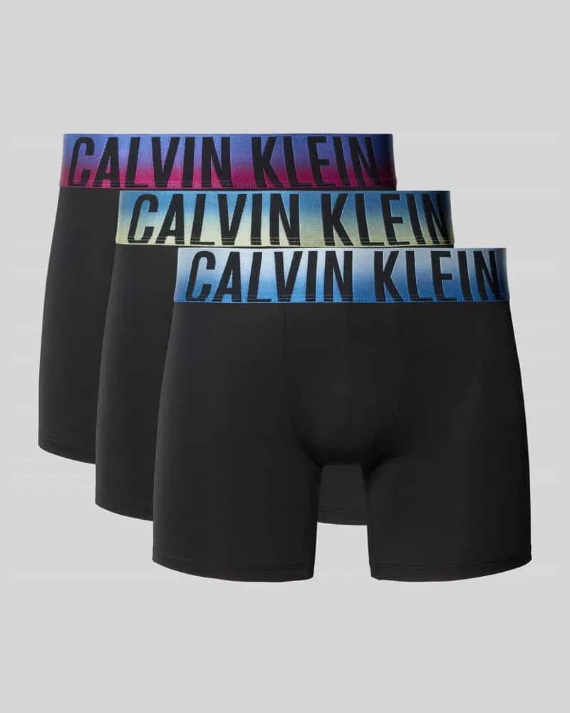 Calvin Klein Pant & Trunk mit elastischem Label-Bund im 3er-Pack Modell 'BOXER BRIEF Black