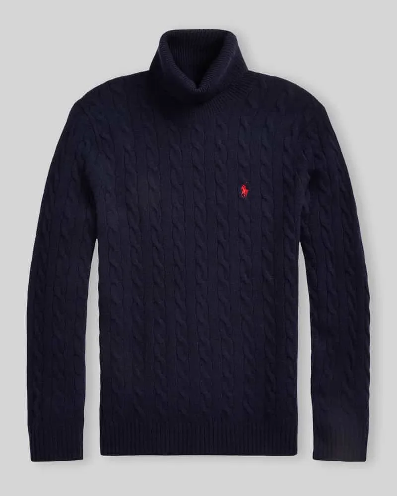 Ralph Lauren Slim Fit Pullover aus Woll-Kaschmir-Mix Marine