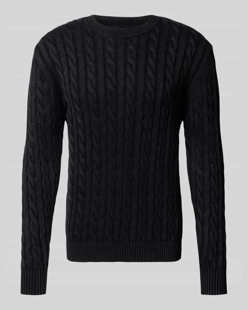 Replay Strickpullover mit Zopfmuster 