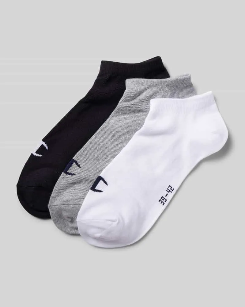 Champion Sneakersocken mit Label-Print im 3er-Pack Mittelgrau