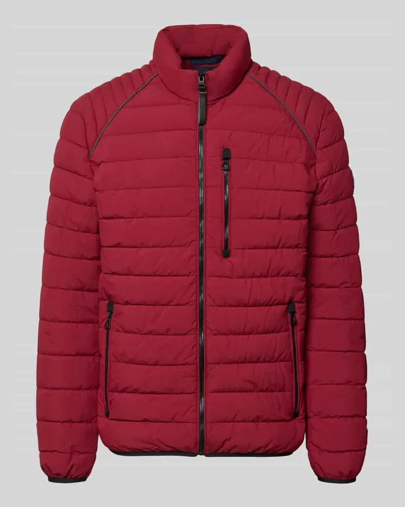 Lerros Steppjacke mit Stehkragen und Reißverschlusstaschen Rot