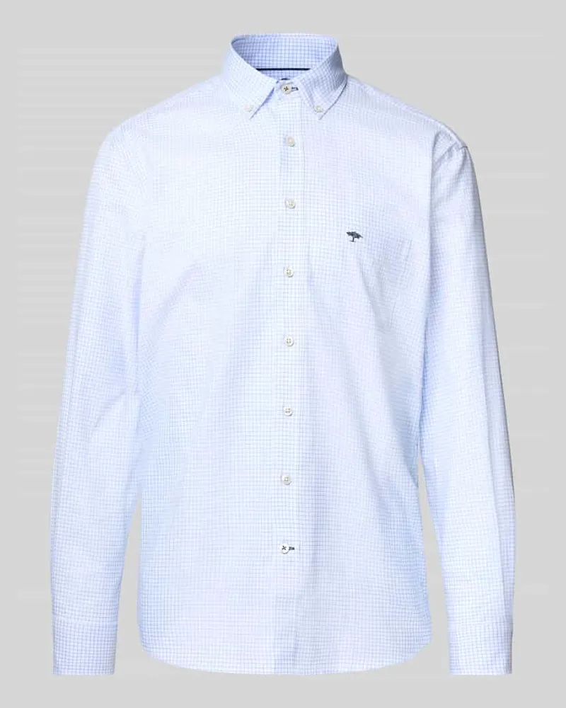 Fynch-Hatton Regular Fit Freizeithemd mit Button-Down-Kragen Modell 'All Season Bleu