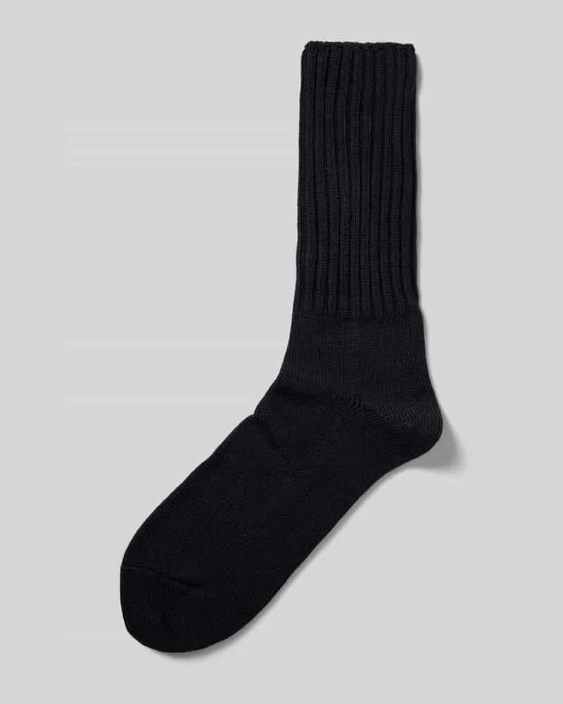 Falke Socken mit geripptem Abschluss Modell 'Nelson Black