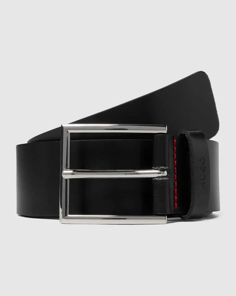 HUGO BOSS Ledergürtel mit Dornschließe Black