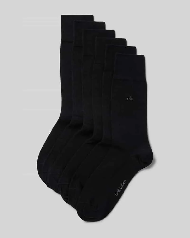 Calvin Klein Socken aus Baumwoll-Mix im 6er-Pack Modell 'SOCK 6P Black