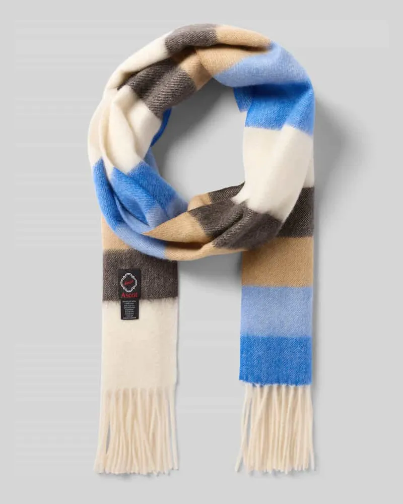 Ascot Schal aus Woll-Kaschmir-Mix Bleu