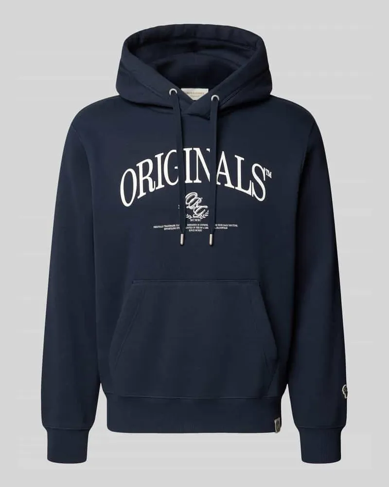 Jack & Jones Relaxed Fit Hoodie aus Baumwoll-Mix Modell 'FREDERIKSBERG Marine
