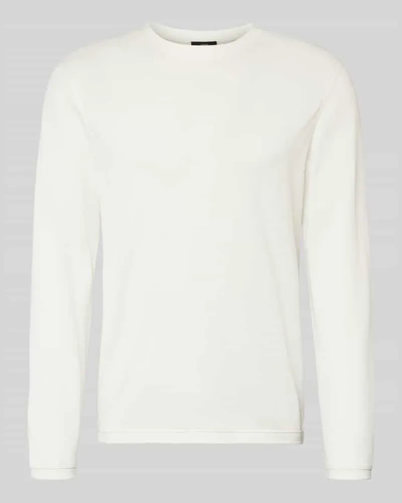 cinque Longsleeve mit gerippten Abschlüssen Modell 'BADI Offwhite