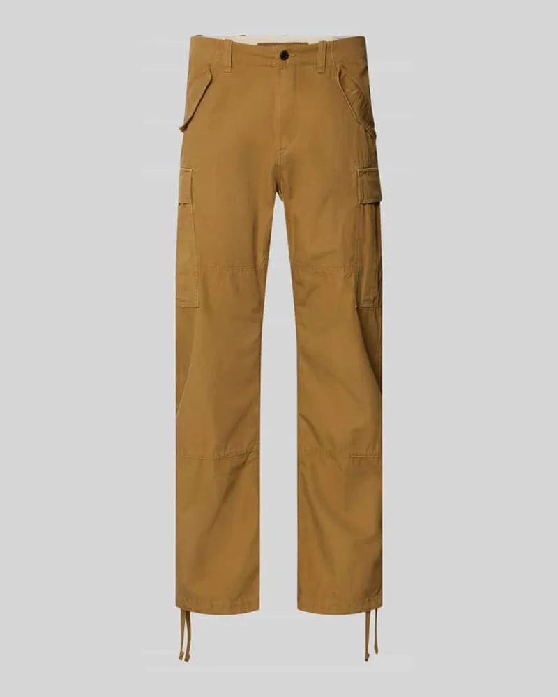 Ralph Lauren Regular Fit Cargohose aus reiner Baumwolle Senf