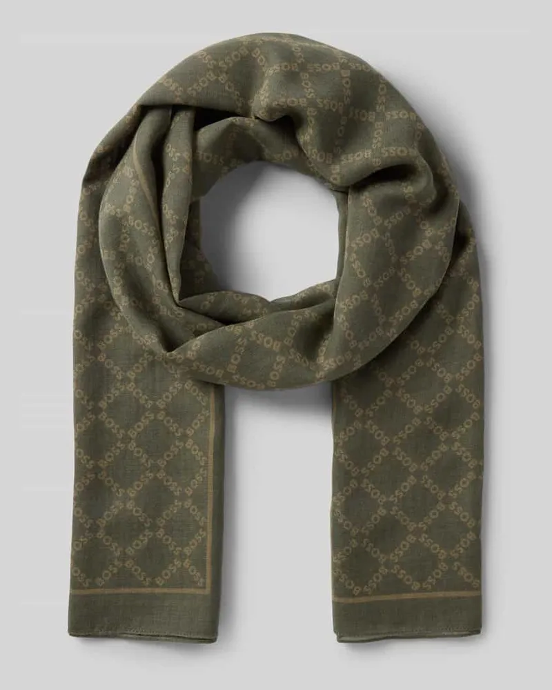 HUGO BOSS Schal mit Logo-Muster Modell 'Orald 