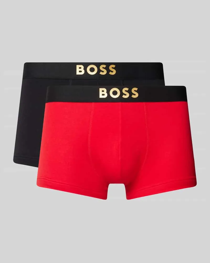 HUGO BOSS Trunks mit Label-Print im 2er-Pack 